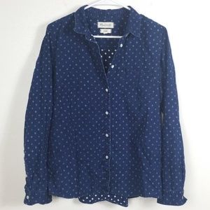 Madewell Lightweight Denim Polka-dot Shirt